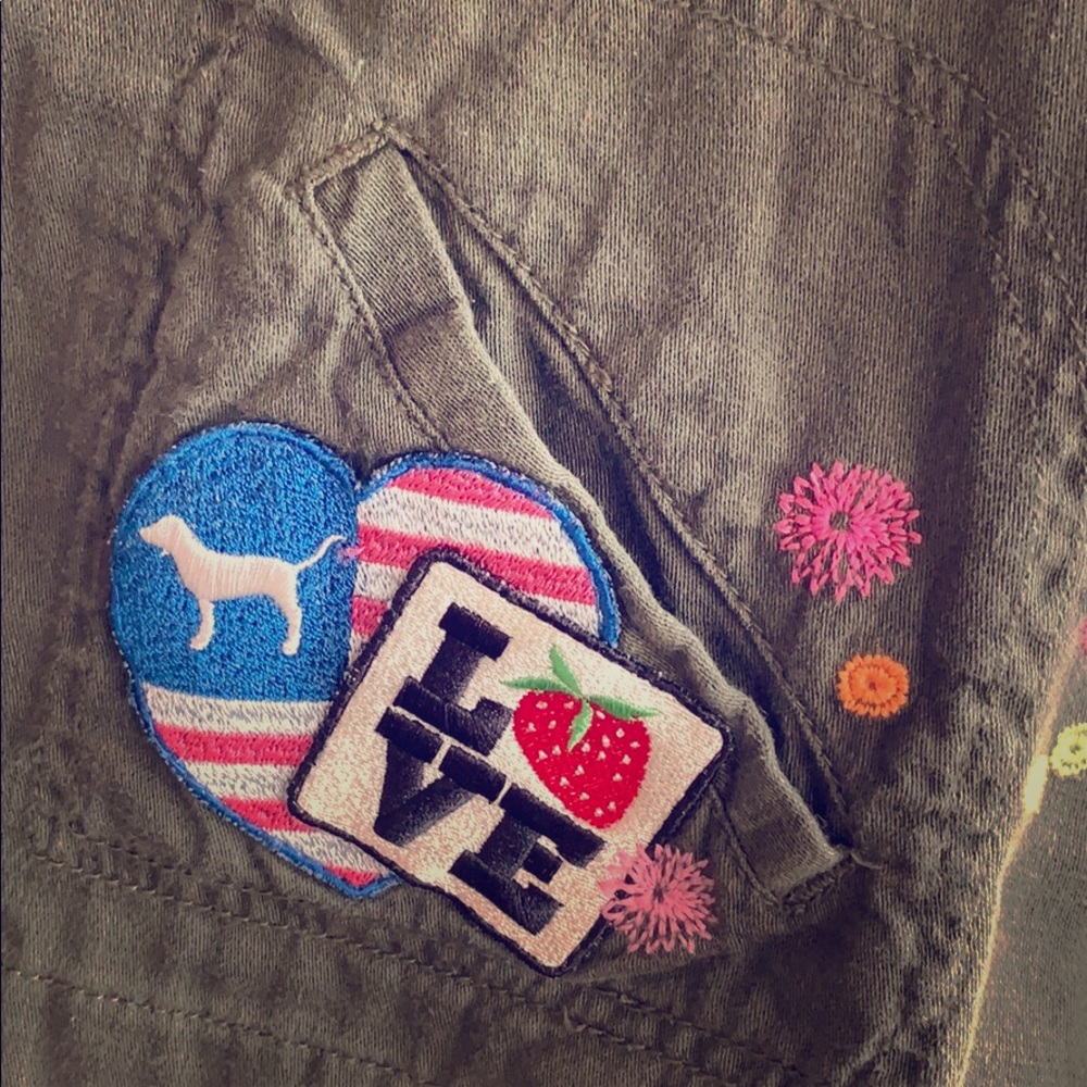 PINK Military Jacket/Shirt w/70’s Patches - Picture 1 of 7